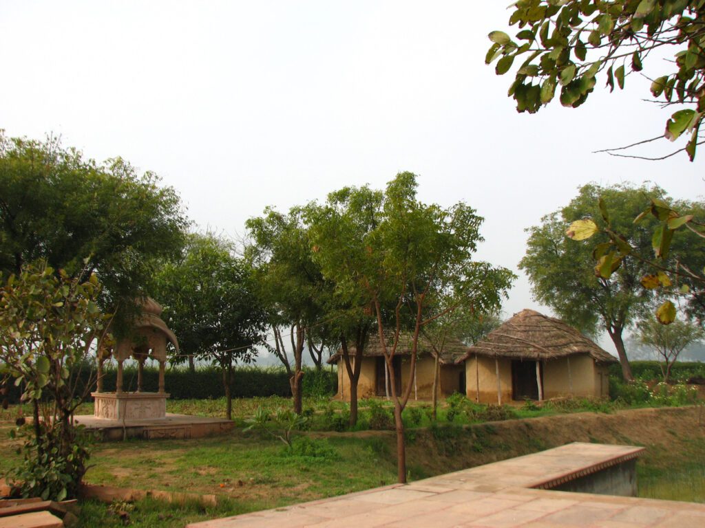 huts at Vrinda devi temple