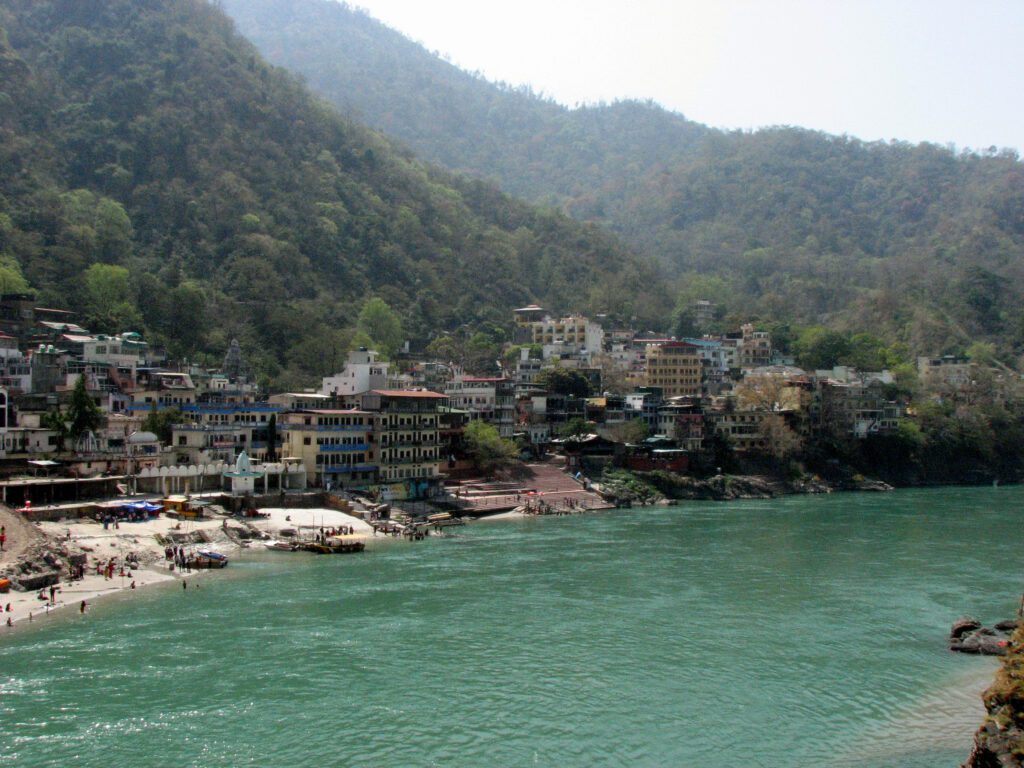 view of ganges from lakshman jhola